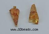 NGP8594 13*40mm - 20*35mm triangle druzy agate pendants wholesale