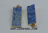 NGP8609 15*35mm - 16*40mm rectangle druzy agate pendants wholesale