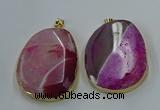 NGP8628 32*45mm - 46*48mm freeform druzy agate pendants wholesale