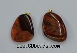 NGP8636 30*45mm - 35*50mm freeform druzy agate pendants wholesale