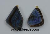 NGP8641 30*45mm - 35*50mm freeform druzy agate pendants wholesale