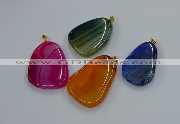 NGP8655 30*45mm - 35*50mm freeform agate pendants wholesale