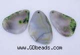 NGP871 5PCS 35-45mm*55-70mm freeform agate gemstone pendants