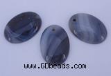 NGP874 5PCS 24*34mm oval agate gemstone pendants wholesale