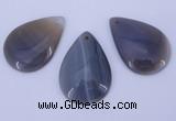 NGP875 5PCS 28*38mm flat teardrop agate gemstone pendants wholesale