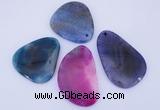 NGP876 5PCS 40-45mm*50-70mm freeform agate gemstone pendants