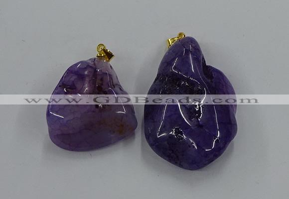 NGP8836 20*25mm - 30*40mm nuggets agate pendants wholesale