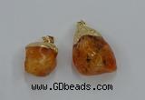 NGP8845 20*25mm - 30*40mm nuggets agate gemstone pendants