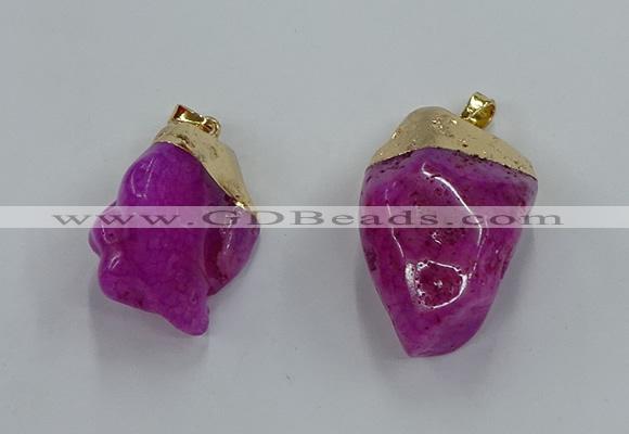 NGP8848 20*25mm - 30*40mm nuggets agate gemstone pendants