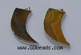 NGP9501 22*60mm - 25*65mm horn agate gemstone pendants wholesale