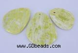 NGP951 5PCS 35-50mm*45-65mm freeform lemon jade gemstone pendants