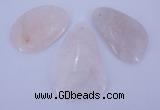 NGP959 5PCS 35-45mm*50-65mm freeform rose quartz gemstone pendants