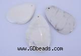 NGP960 5PCS 35-45mm*50-65mm freeform white howlite turquoise pendants