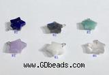 NGP9701 12mm faceted star  mixed gemstone pendants wholesale