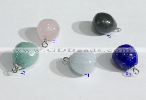 NGP9702 10mm teardrop  mixed gemstone pendants wholesale