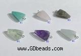 NGP9705 11*16mm arrowhead  mixed gemstone pendants wholesale