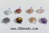 NGP9707 11mm faceted star-shaped  mixed gemstone pendants wholesale