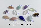 NGP9708 9*15mm arrowhead-shaped  mixed gemstone pendants wholesale