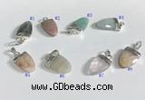 NGP9716 11*16mm arrowhead-shaped  mixed gemstone pendants wholesale