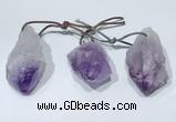 NGP9752 20*30mm-25*55mm freeform amethyst pendants wholesale