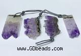 NGP9754 20*40mm-25*45mm freeform amethyst pendants wholesale