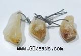 NGP9757 20*30mm-25*55mm freeform citrine pendants wholesale