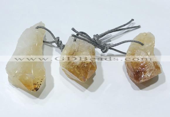 NGP9757 20*30mm-25*55mm freeform citrine pendants wholesale