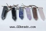 NGP9765 12*40mm-15*55mm sticks mixed gemstone pendants