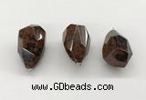 NGP9825 22*35mm - 25*40mm faceted nuggets mahogany obsidian pendants