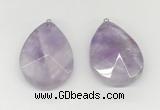 NGP9832 32*42mm - 35*45mm faceted nuggets lavender amethyst pendants