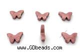 NGP9858 12*18mm butterfly pink wooden jasper pendant