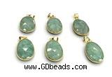 NGP9878 17*22mm faceted oval amazonite pendant