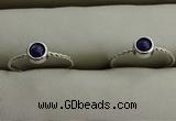 NGR1047 4mm coin lapis lazuli gemstone rings wholesale