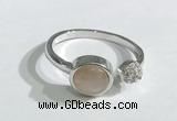 NGR1120 8mm coin  moonstone gemstone rings wholesale