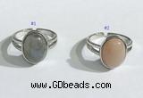 NGR1121 12*15mm oval mixed gemstone rings wholesale