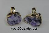 NGR131 18*25mm - 20*25mm freeform plated druzy quartz rings