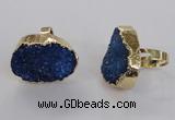 NGR156 22*30mm - 25*30mm freeform druzy agate rings wholesale