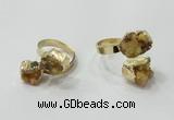 NGR186 8*10mm - 12*14mm freeform druzy agate gemstone rings