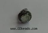 NGR2005 20*25mm flower druzy quartz rings wholesale