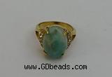 NGR2028 10*15mm faceted oval amazonite gemstone rings