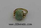 NGR2068 10*15mm faceted oval amazonite gemstone rings