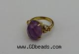 NGR2082 10*15mm faceted oval amethyst gemstone rings wholesale