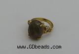 NGR2095 10*15mm faceted oval labradorite gemstone rings