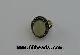 NGR2105 10*15mm faceted oval lemon quartz gemstone rings wholesale