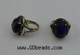 NGR2112 10*15mm faceted oval lapis lazuli gemstone rings wholesale