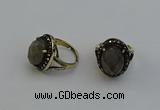 NGR2115 10*15mm faceted oval labradorite gemstone rings wholesale