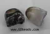 NGR27 25*35mm - 30*40mm freeform druzy amethyst gemstone rings