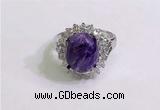 NGR3024 925 sterling silver with 10*12mm oval charoite rings