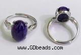 NGR3028 925 sterling silver with 10*14mm oval charoite rings