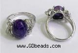 NGR3031 925 sterling silver with 10*14mm oval charoite rings